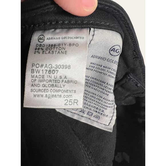AG Adriano Goldschmied Black Super Skinny Ankle Jeans Size 25 - Picture 8 of 8
